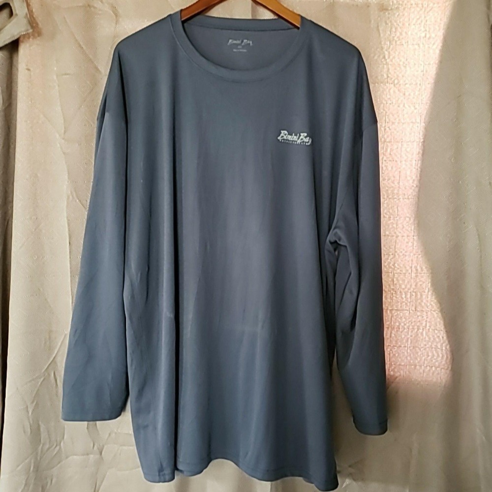 Bimini Bay Shirt Mens 3XL Blue Long Sleeve Mesh Fishing Performance Tee